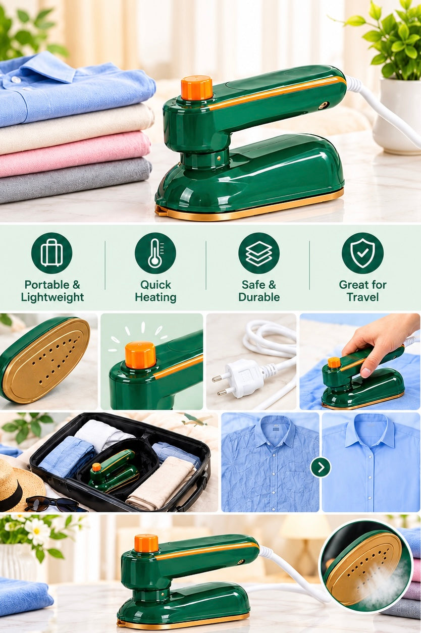 Electric Steam Iron – Fast Heating, Non-Stick Soleplate & Adjustable Temperature Control